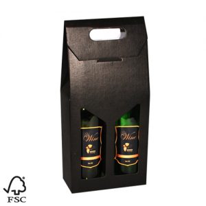 [113056] Doos: 2 vaks draagkarton zwart