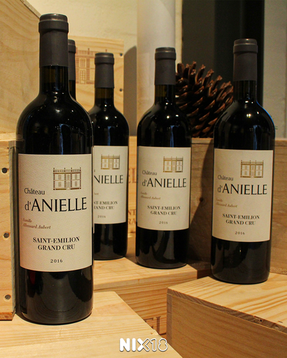 [119290] Kist met 6 flessen Château d'Anielle 2016, Saint Emilion Grand Cru 